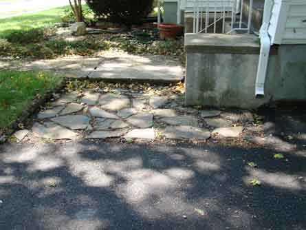 Chestnut Hill Bluestone Steps and Walkway before