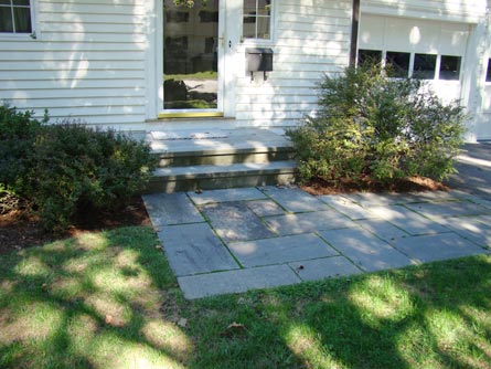 Bluestone Entry and walkway--before