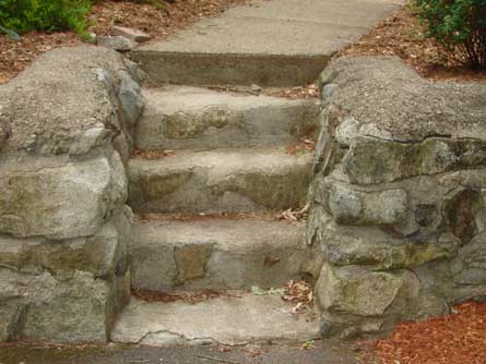 wall & stairs before